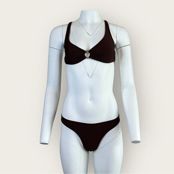 NWT | Forplay | 3-Piece Bikini Set | Brown | Medium - Picture 5 of 16